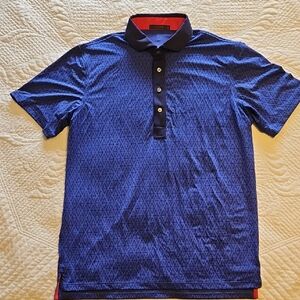 Greyson Blue Polo with Triangle Pattern